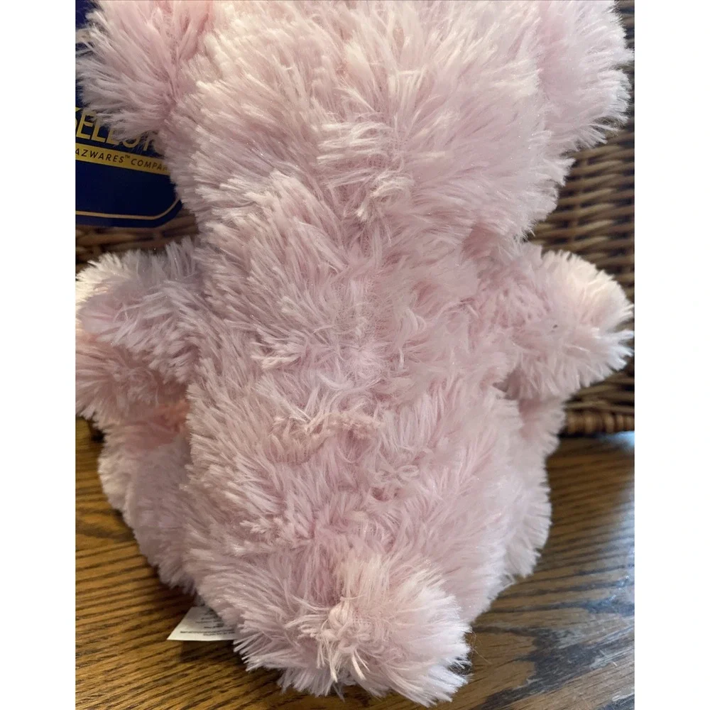 Kellytoy Pink Teddy Bear Plush Satin Bow Stuffed Animal NEW with Tag